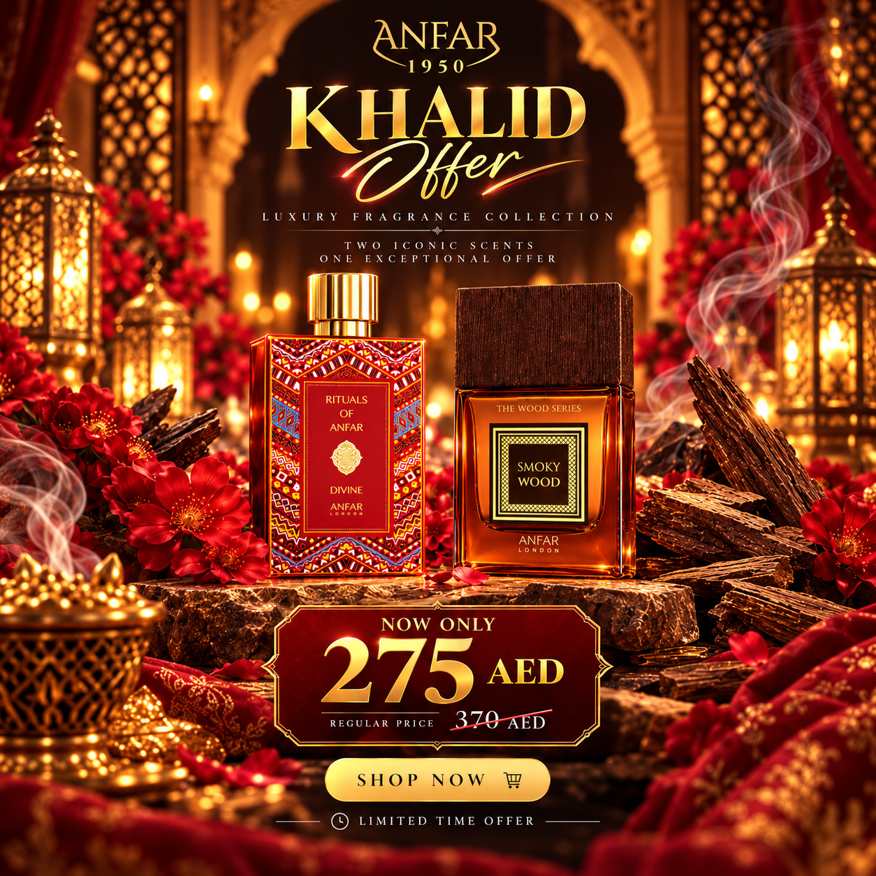 Khalid offer - Rituals of Anfar Divine + Smoky Wood