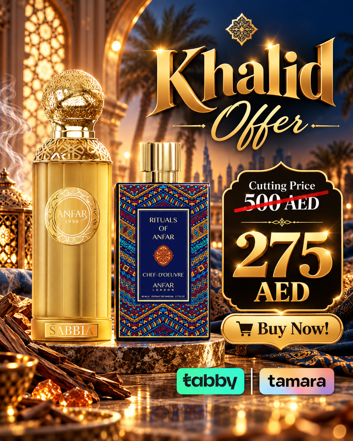 Khalid offer - Anfar sabbia + Rituals of Anfar
