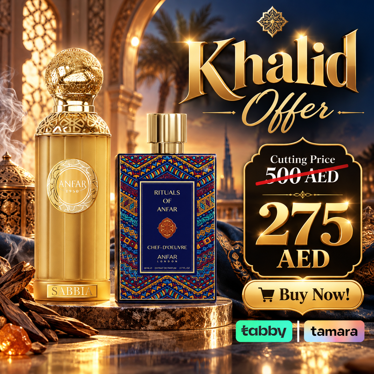 Khalid offer - Anfar sabbia + Rituals of Anfar